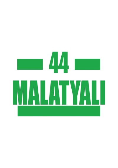 44 Malatyalı Araba Sticker 17x17 Cm Yeşil