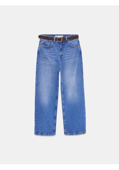 Dilvin 72299 Kemerli Kısa Pantolon-mavi Mavi