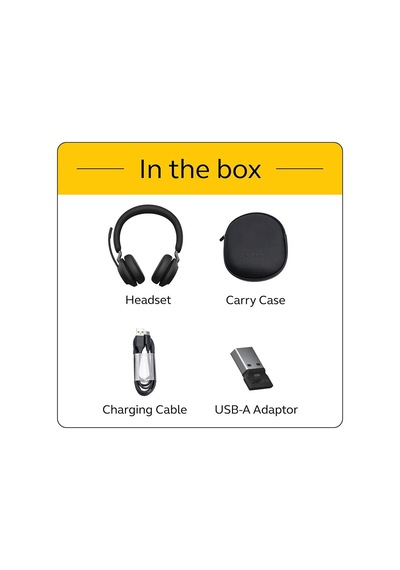Jabra Evolve2 65 Uc Kablosuz Kulaklık Link380A Stereo
