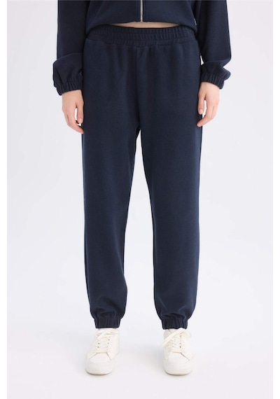 Defacto Coool Beli Paçası Lastikli Basic Düz Jogger Eşofman Altı E1478AX24WNNV241 Lacivert