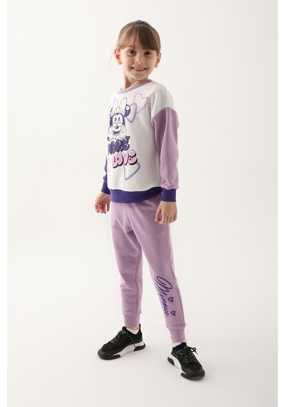 Minnie Mouse Krem Kız Çocuk Eşofman Takımı 5274-41271 Krem