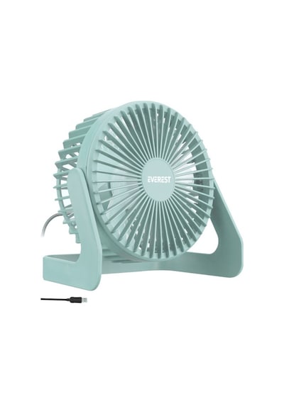 Efn-505 360 Derece Dönüş Taşınabilir Mini Masaüstü Turkuaz Usbfan