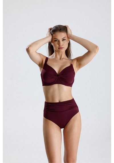 Magic Form Süngerli Toparlayıcı Bikini Üst Mürdüm - 728496473 Mürdüm