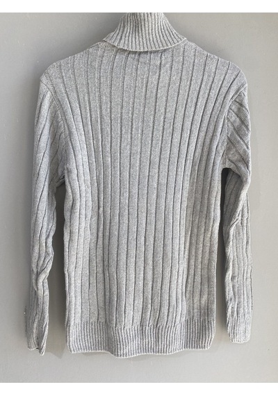 Martino Butik Unisex Balıkçı Yaka Gri Triko Kazak Gri
