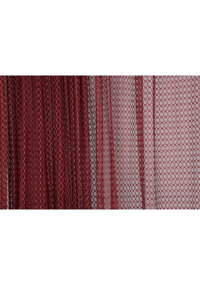 Orkide Bordo Renk Tek Kanat Hazır Dikilmiş Pileli Fon Perde 300 260 Cm Bordo
