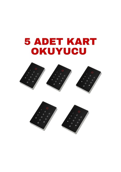 Sr-208 Em Kartlı Ve Şifreli Geçiş Sistemi Rfıd Proximity Kart Okuyucu 125 Khz 2000 Kullanıcı 5 Adet