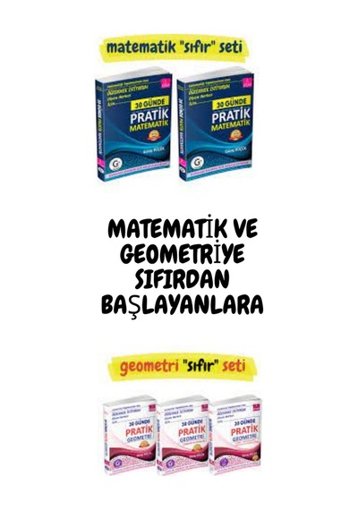 30 Günde Sıfırdan Matematik Ve Geometri Seti Full