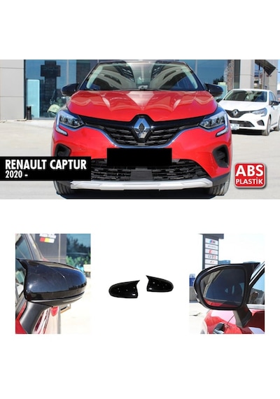 Renault Captur Yarasa Ayna Kapağı Batman 2020 Üzeri Parlak Siyah