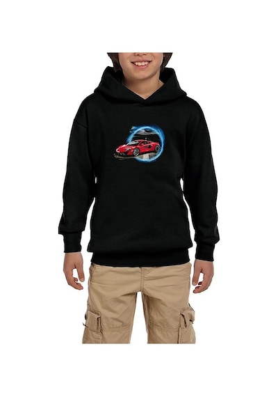 Zepplin Giyim Asphalt 9 Legends 3D Car Siyah Çocuk Kapşonlu Sweatshirt