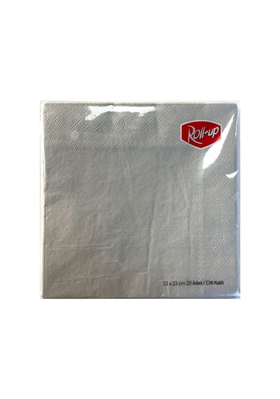 Roll-up Kağıt Peçete Gümüş 33 X 33cm 20 Adet 16'li Paket