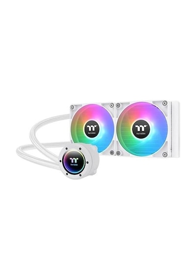 Thermaltake 240mm Th240 V2 Cl-w364-pl12sw-a Argb Am5-1851p Sıvı Soğutmalı İşlemci Fanı Beyaz
