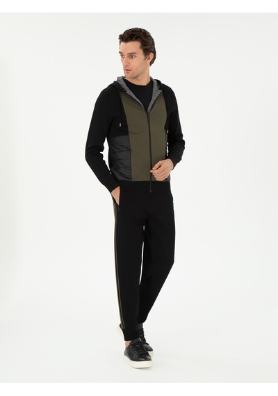 Cacharel Siyah Jogging Fit Triko Pantolon
