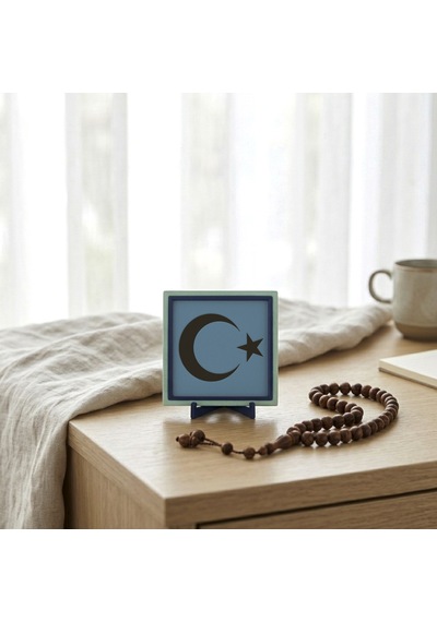 Minimalist Hilal Ve Yıldız Tasarım Obje, Modern Dekorasyonun Estetik İmzası 10x10 Cm