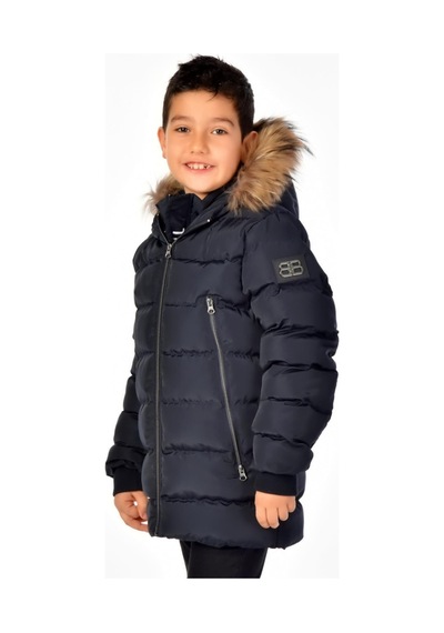 Benitto Kids Natürel Kürklü Erkek Çocuk Mont 51248-lacivert Lacivert
