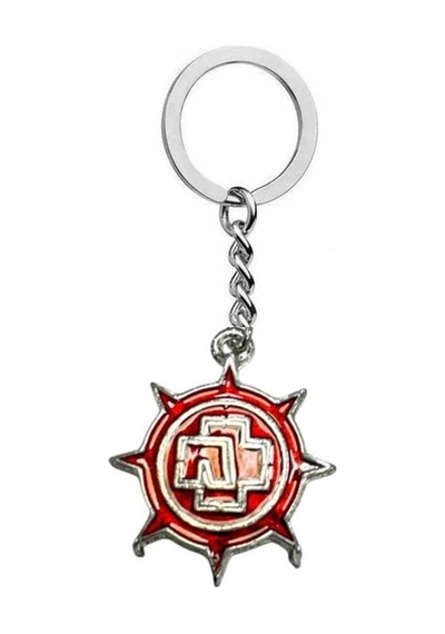 Rammstein Kırmızı Yuvarlak Logolu Rock Anahtarlık Unisex Aksesuar