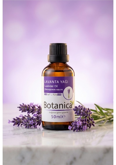 Botanica %100 Saf Lavanta Yağı Masaj Rahatlatıcı Bebek Bakımı Sakinleştirici Doğal Uçucu Bitkisel 50 Ml 50 ML