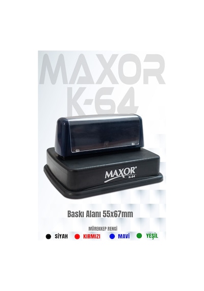 Maxor Kaşe K-64 İsim-ünvan Kaşesi 1 Adet