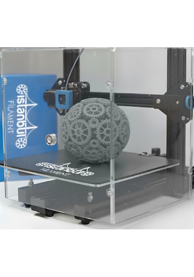 İstanbul Filament 3d Baskı Petg Filament Gri Renk 1 Kg Ø 1,75mm 0,05 Mm Bambu Lab Uyumludur 1.75mm