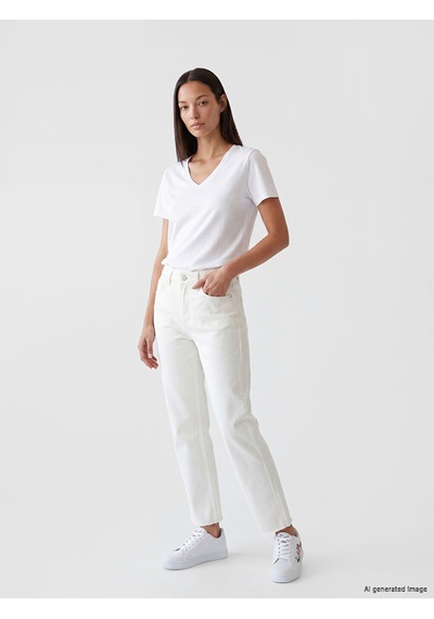 Lcw Modest Ekru Regular Fit Kadın Jean Pantolon