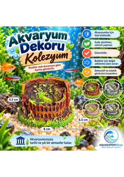 Akvaryum Dekoru - Kelezyum - Salınım Yapmaz - Balıklar İçin Güvenli