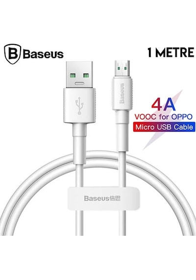 Baseus Mini White Micro Usb 4a Oppo Vıvo Dash Usb Şarj Kablosu 1metre- 5775 Mh-hs6310-8504