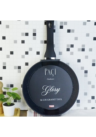 Mat Siyah Granit Tava 26cm