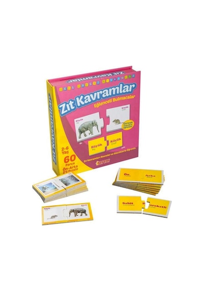 1390 Dıytoy, Eğlenceli Bulmacalar - Zıt Kavramlar / 2-6 Yaş Diğer