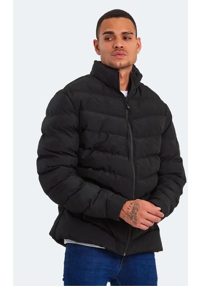 Slazenger Head New Erkek Puffer Şişme Mont Siyah Siyah