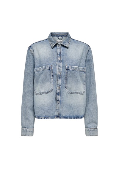 Name It Only Onlcassie Ls Ovs Kadın Denim Gömlek 15329891 Mavi
