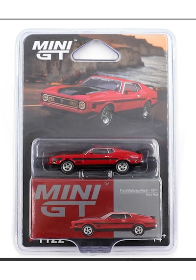 Mini Gt 1/64 Ford Mustang Mach1 1971 Race Red - Blister Paket 1122 Kırmızı