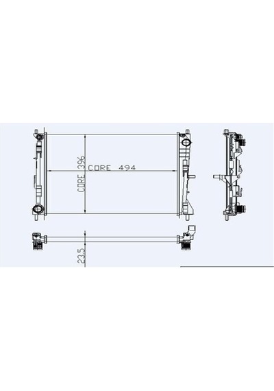 Radyatör 0518572al Clıo-ııı Modus 1.5 Dcı 1.2-16v 1.4 1.6 Ac + Klimasız Mekanik 8200138738