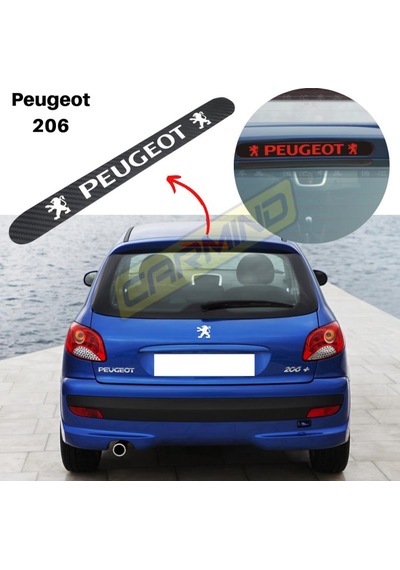 Peugeot 206 Karbon Arka Fren Stop Lambası Sticker