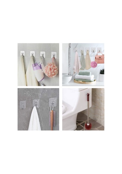 Yapışkanlı Duvar Kancaları Banyo Mutfak 24 Paket Ağır Hizmet 10 Kg Maks Çivisiz Yapışkan Askılar Paslanmaz Kancalı Yardımcı Havlu Banyo Tavan Kancaları Diğer