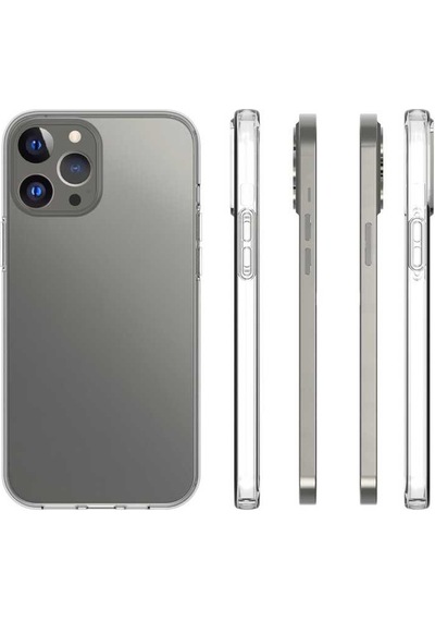 Apple Uyumlu iPhone 13 Pro Max Uyumlu Zore Süper Silikon Kılıf-renksiz Renksiz -
