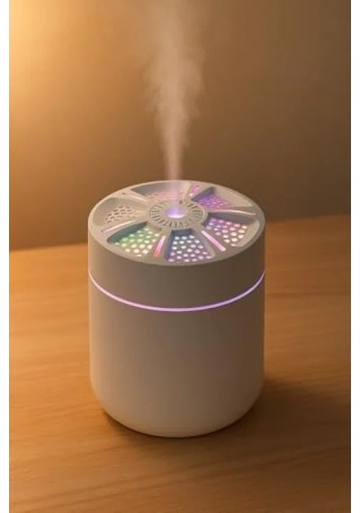 Mini Aroma Difüzör, Led Işıklı, Taşınabilir Hava Nemlendirici