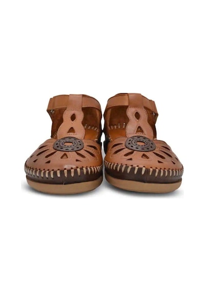 Venüs Kadın Comfort Deri Sandalet Siyah Taba 18793505y