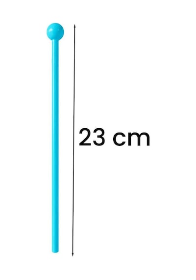 Midex Orf-tfk-20lbl Açık Mavi Çocuk Davulu Tokmağı Ritim Çubuğu Örf Aleti 23 Cm Karbon Fiber