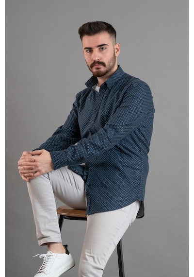 Dorss Desenli Slimfit Kışlık Erkek Gömlek