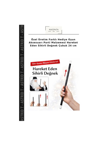 Özel Üretim Farklı Hediye Oyun Aksesuarı Parti Malzemesi Hareket Eden Sihirli Değnek Çubuk 24 Cm