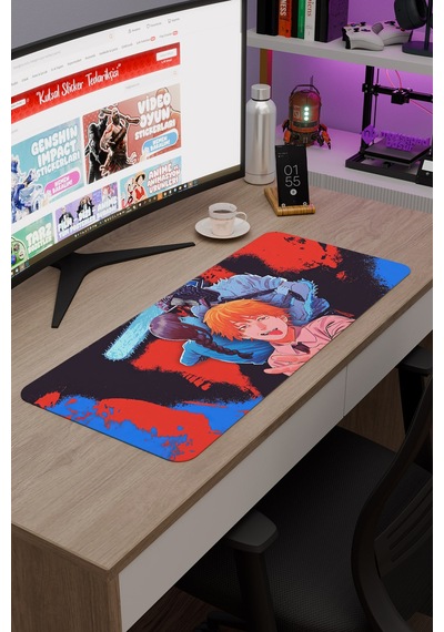 Chainsaw Man Anime V4 - 70x30 Xl Gaming Kauçuk Kaymaz Taban Mouse Pad Fare Altlığı