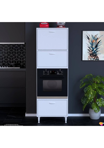 Eliusta Luno 3 Kapaklı Modüler Dolap Fırın Dolabı 60x185,9x56 Cm Geniş Kapasiteli Saklama Dolabı Beyaz Eliusta Luno 3 Kapaklı Modüler Dolap Fırın Dolabı 60x185,9x56 Cm Geniş Kapasiteli Saklama Dolabı Beyaz