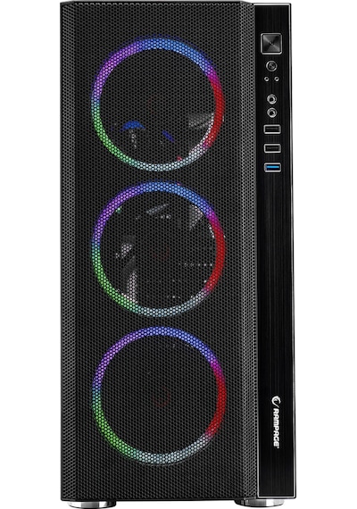 RAMPAGE 650W 80+ CARISMA MESH GAMING MID-TOWER PC KASASI