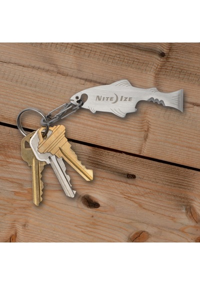 Ibartech-Superelma Nite Ize Doohickey Fishkey Çelik Anahtarlık