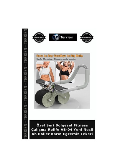 Özel Seri Bölgesel Fitness Çalışma Relife Ab-04 Yeni Nesil Ab Roller Karın Egzersiz Tekeri
