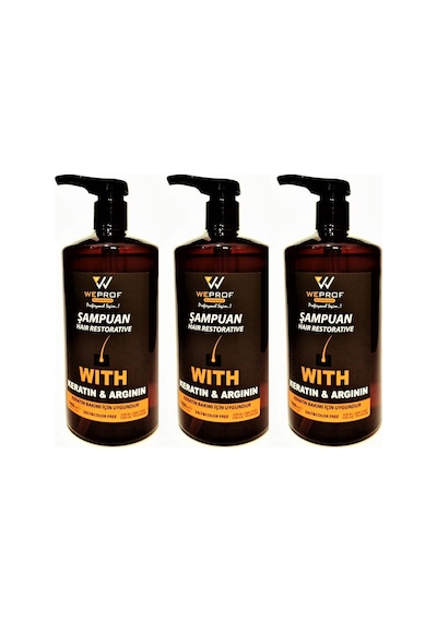 Weprof Keratin ve Arganlı Şampuan 3 x 1 L
