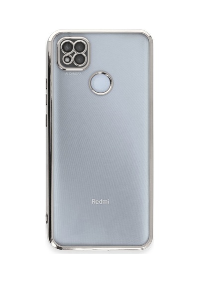 Xiaomi Redmi 9c Uyumlu Kılıf Lensli Silikon - Gümüş