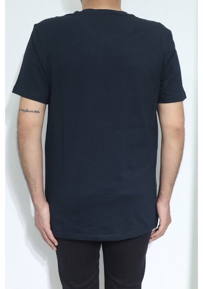 Dmctekstil Santa Erkek Düz Spor Kesim Rahat Kalıp Bisiklet Yaka Cepsiz T-shirt Lacivert