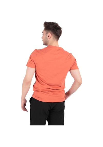 Cazador Erkek Slim Fit Bisiklet Yaka Pamuklu Düz Tişört 4623 Kiremit