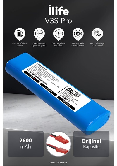 İlife V3s Pro 2600mah Robot Süpürge Bataryası D.k