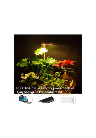 Bitki Geliştirme Led Lamba 5v Usb Tam Spektrumlu Bitki Yetiştirme Led Lamba Melek Halka Günışığı
